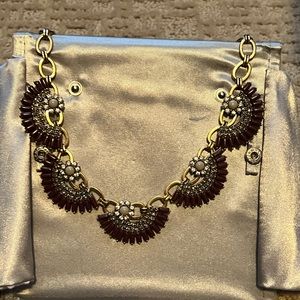 JCREW FASHION NECKLACE - purple and gold